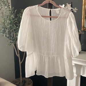 H&M peplum blouse